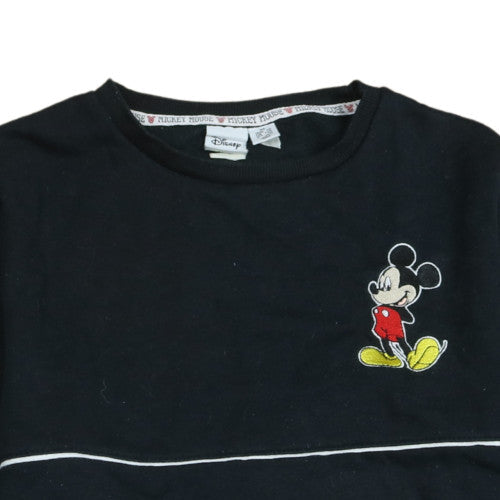 Disney Womens Black Mickey Mouse XS Pullover Sweatshirt