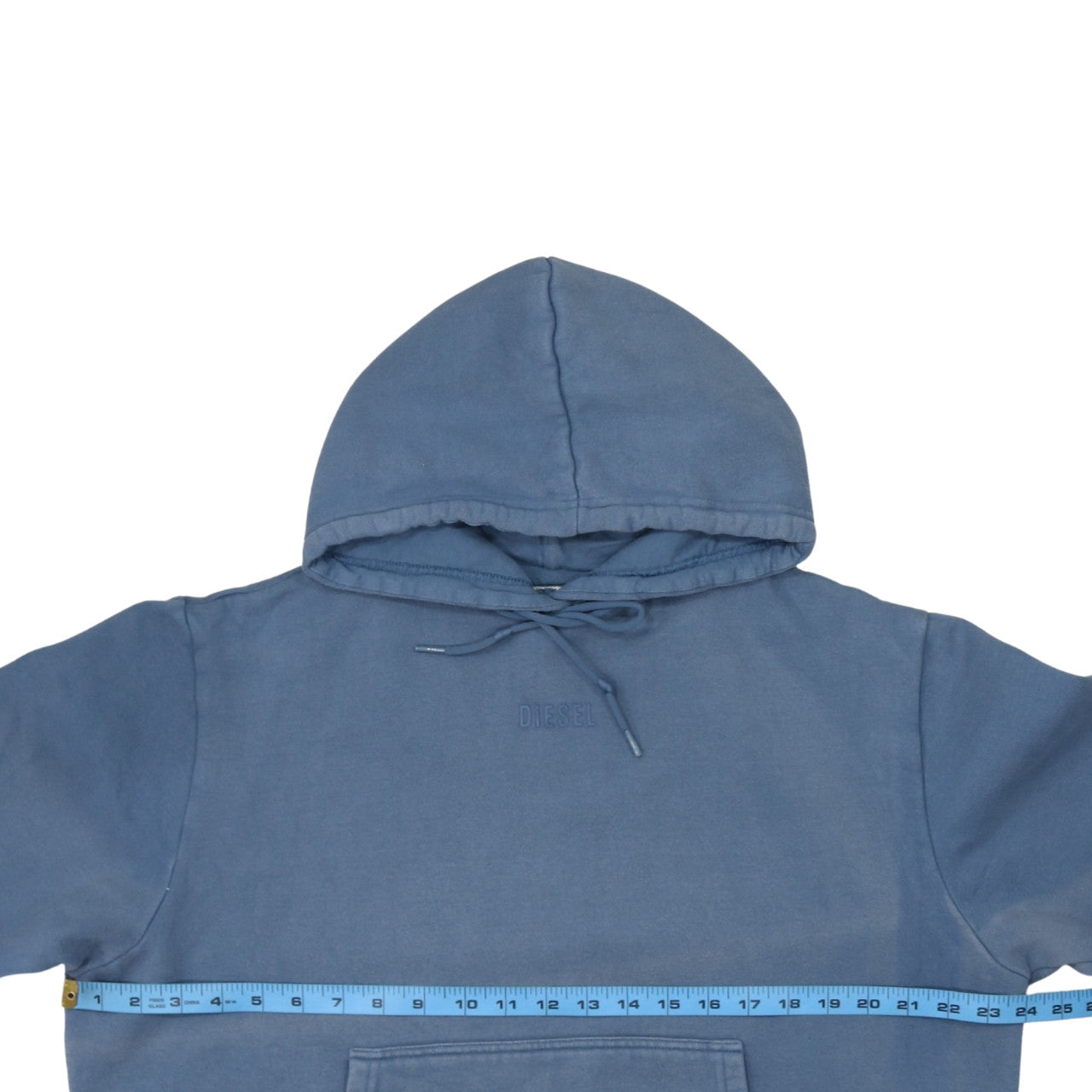 Diesel Men’s Blue Pullover Hoodie Size S Cotton Blend Fleece