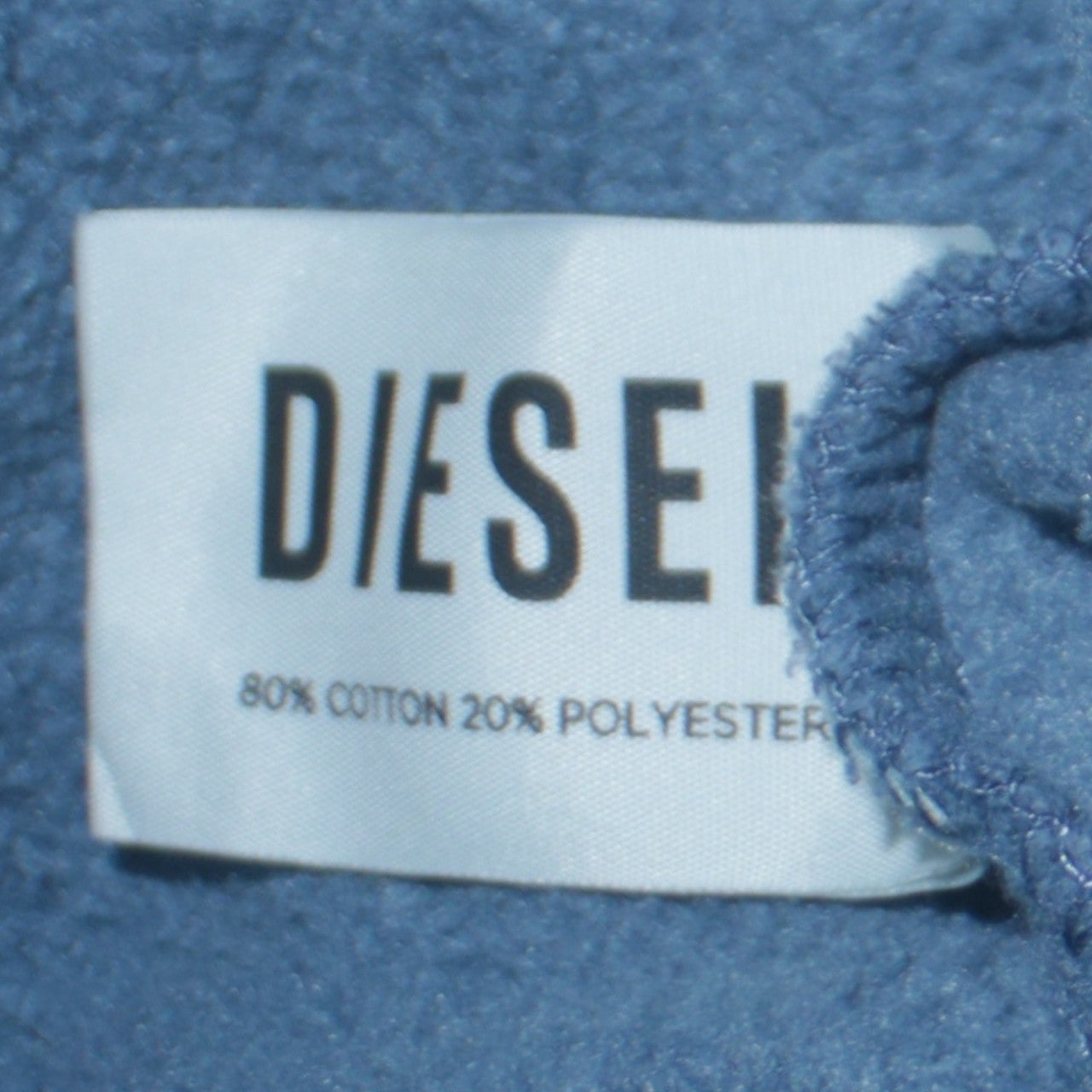 Diesel Men’s Blue Pullover Hoodie Size S Cotton Blend Fleece