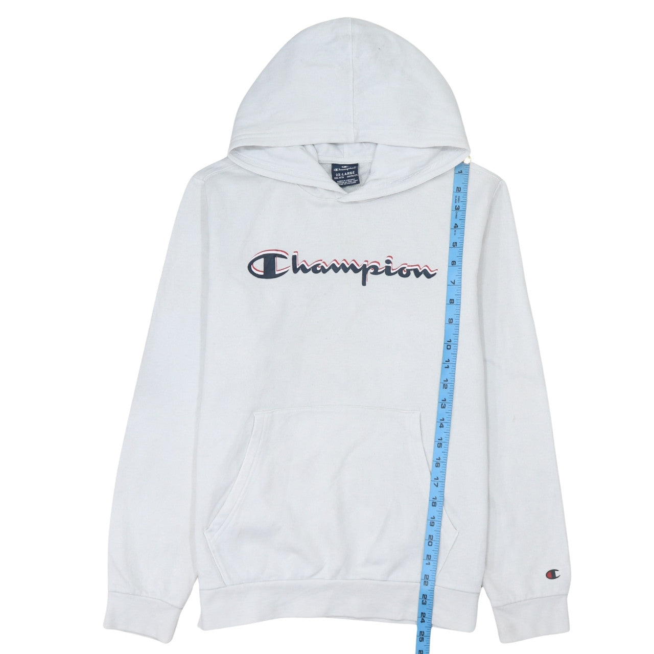 Champion Boys White Pullover Hoodie 15-16 Years Regular Fit Fleece
