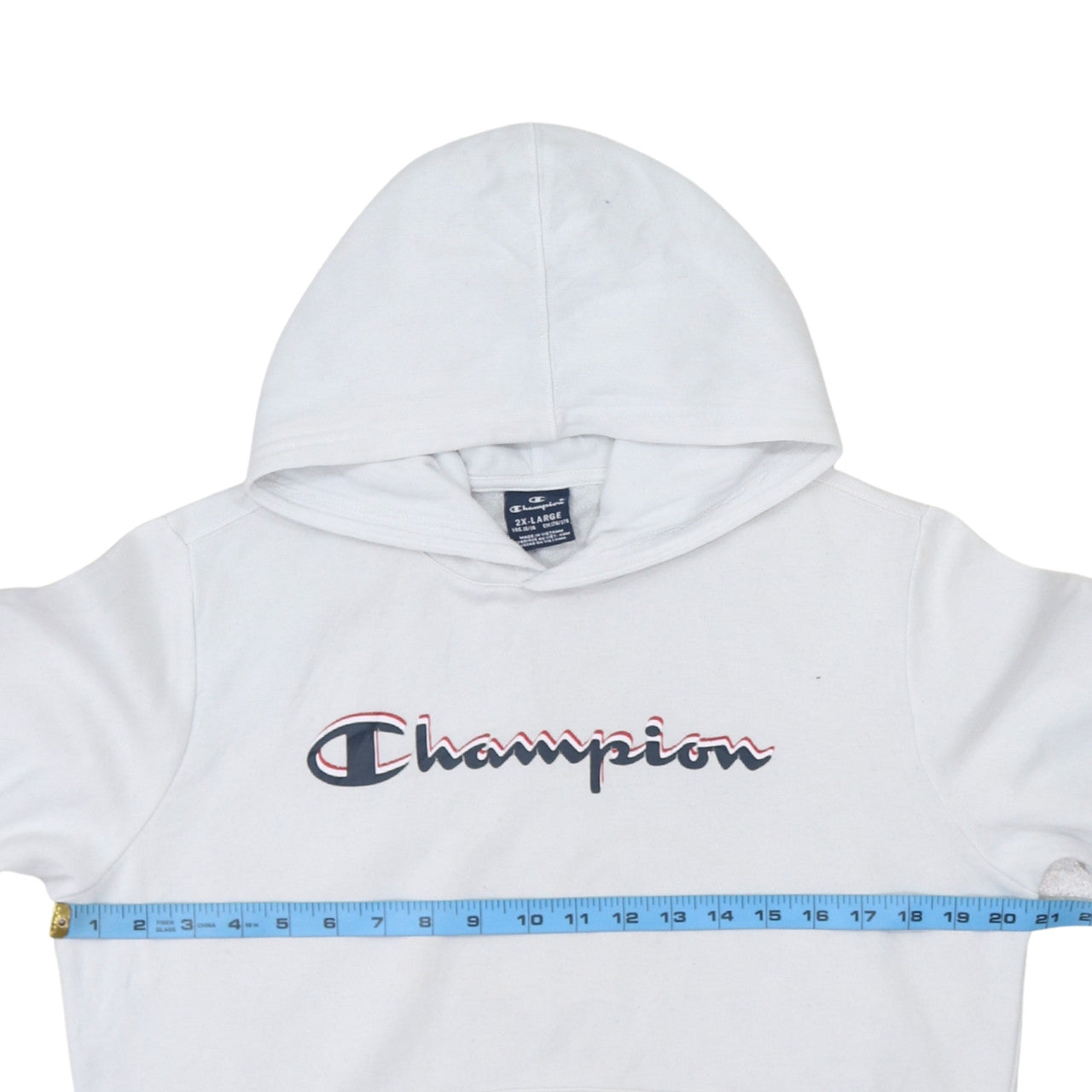 Champion Boys White Pullover Hoodie 15-16 Years Regular Fit Fleece