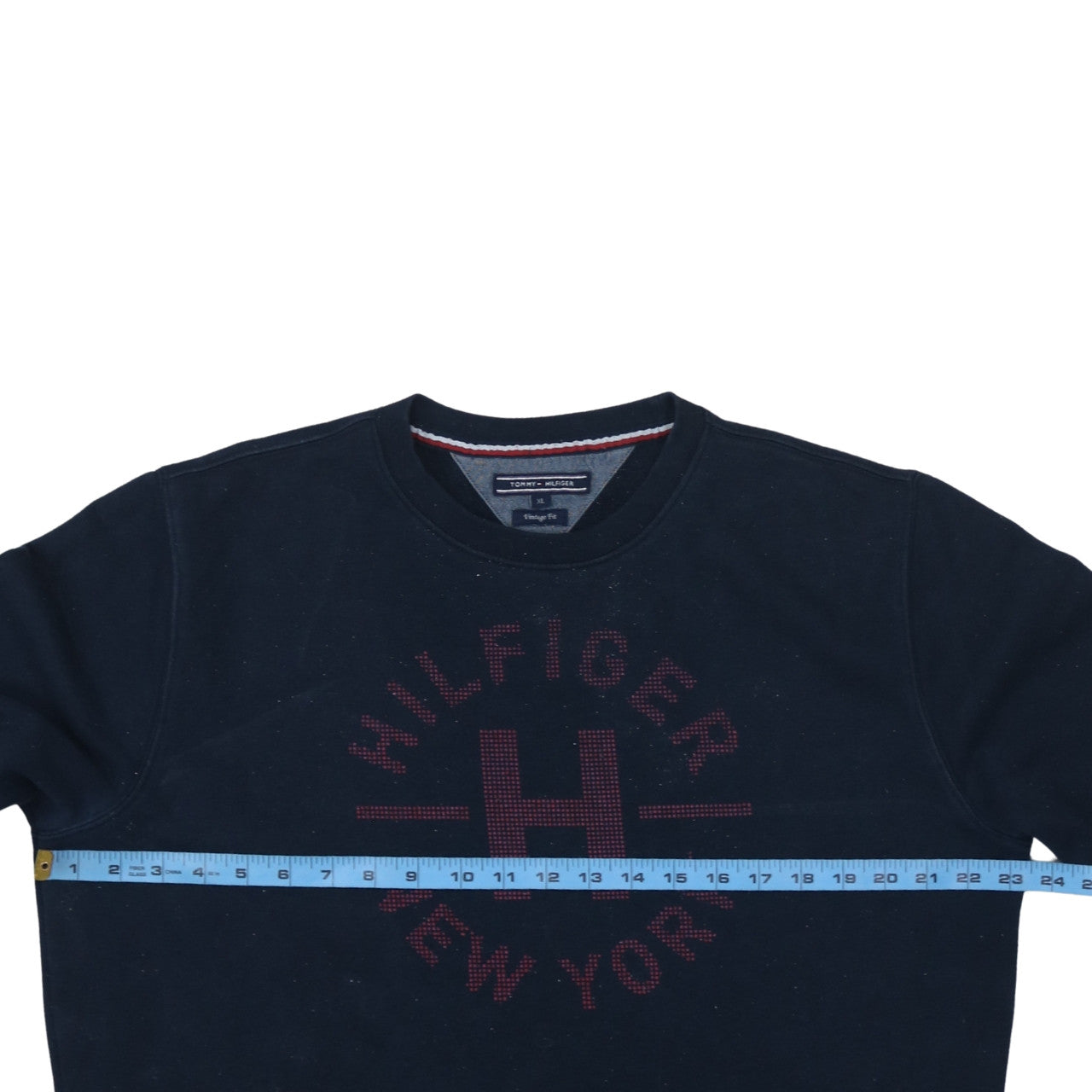 Tommy Hilfiger Men Blue XL Vintage Fit Logo Sweatshirt
