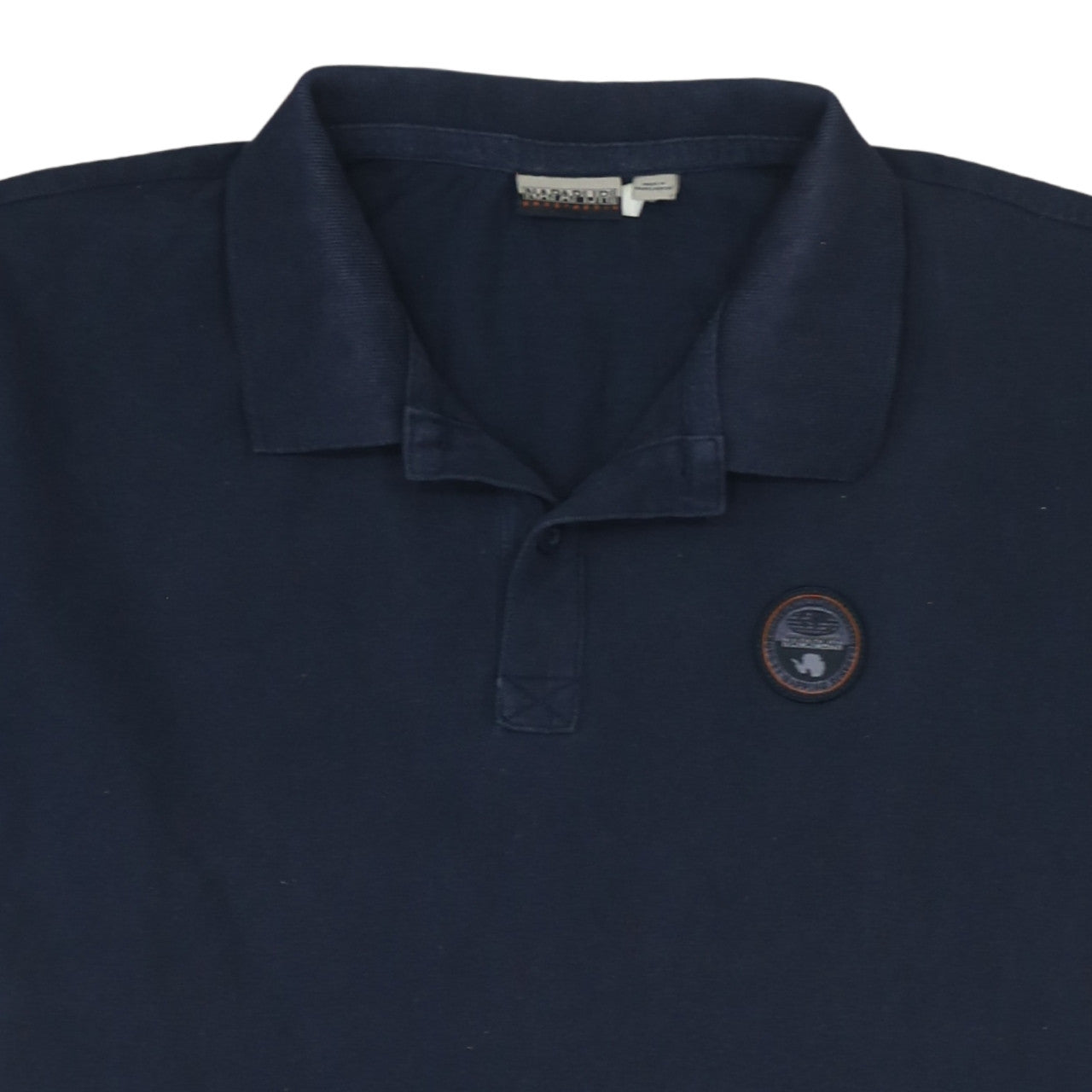 Napapijri Men's Blue 2XL Cotton Polo Shirt Short Sleeve
