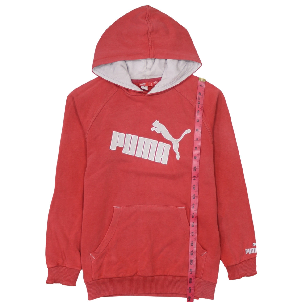 PUMA Teens Red Pullover Hoodie Sweatshirt Size 12 Logo Graphic