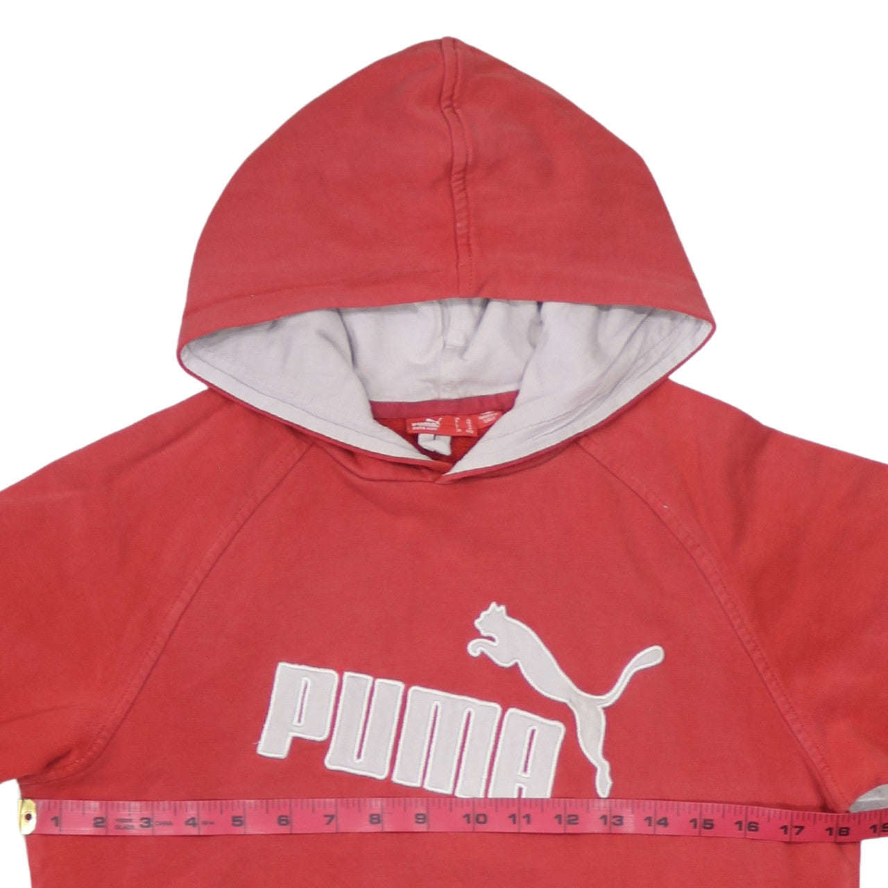 PUMA Teens Red Pullover Hoodie Sweatshirt Size 12 Logo Graphic