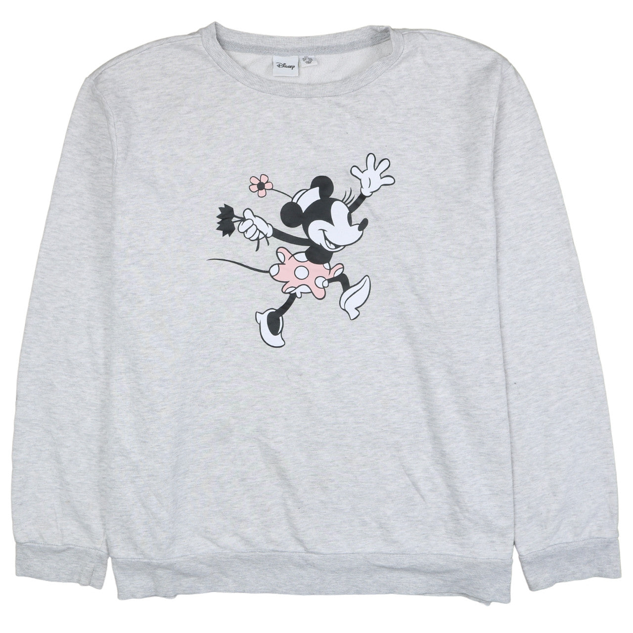 Disney Women’s Grey Minnie Mouse Pullover Sweatshirt 2XL
