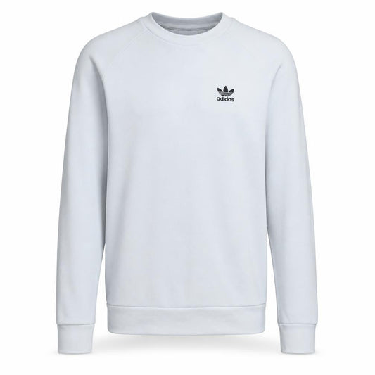 adidas Men's White Crew Neck Logo Pullover Sweatshirt Size S