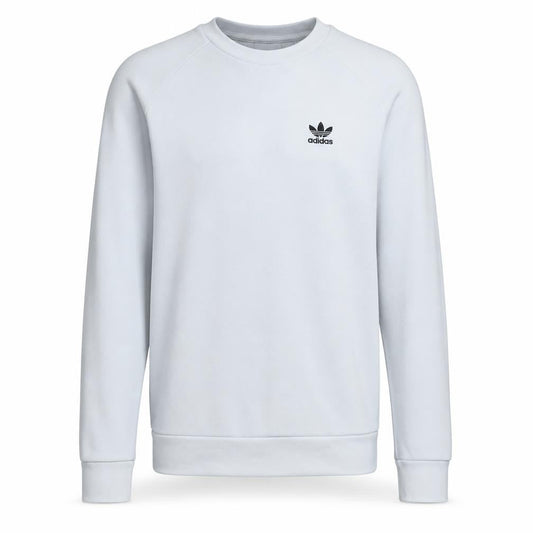 adidas Men's White Crew Neck Logo Pullover Sweatshirt Size S