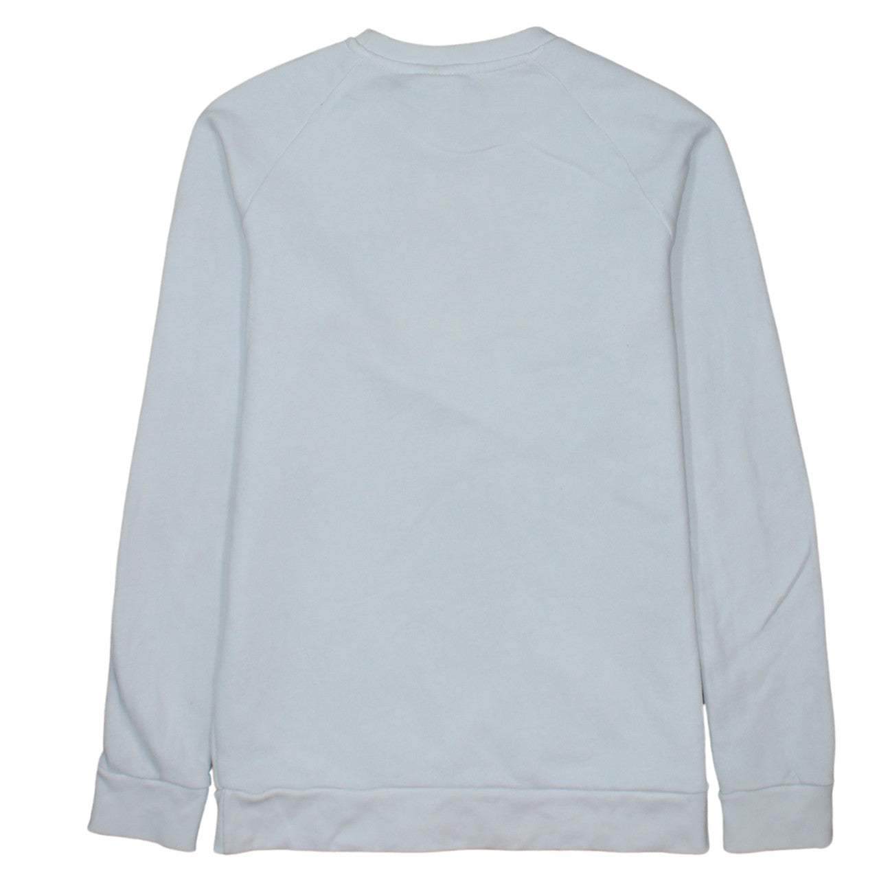 adidas Men's White Crew Neck Logo Pullover Sweatshirt Size S