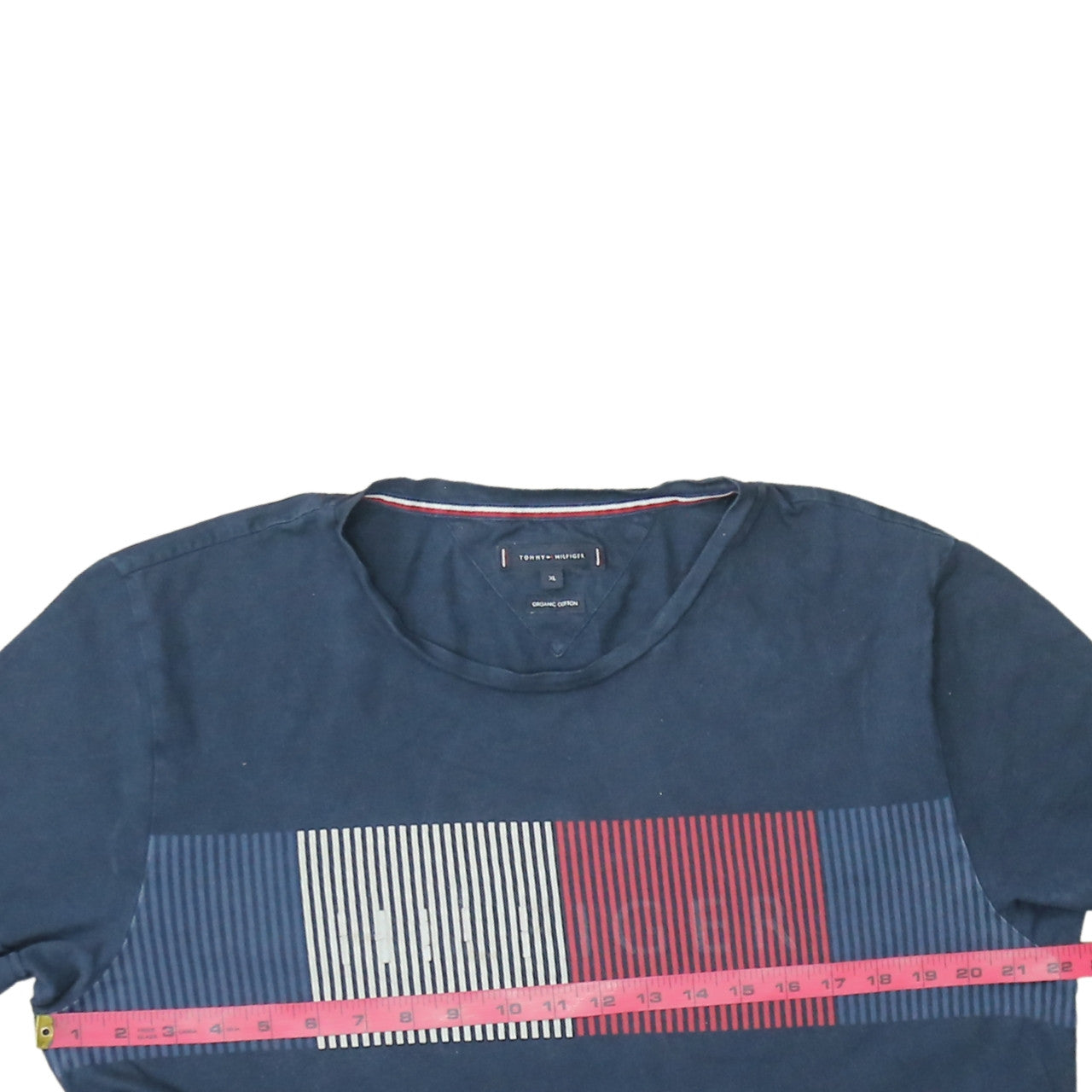 Tommy Hilfiger Men's Blue XL Organic Cotton Graphic T-Shirt