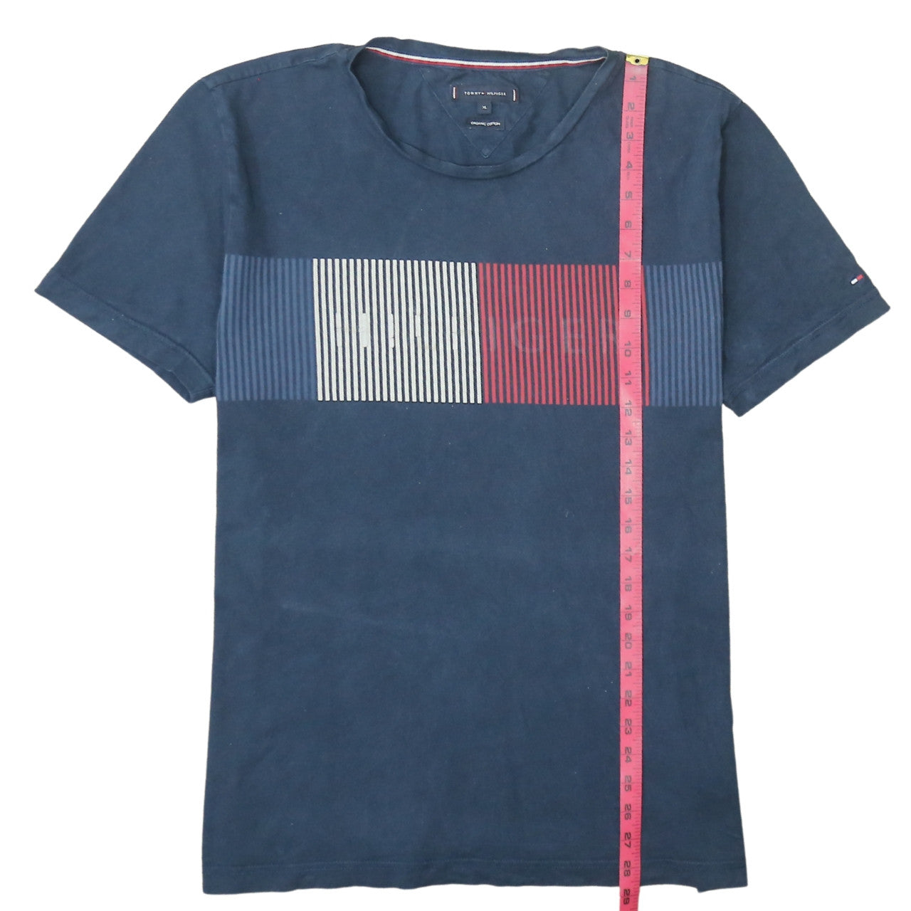 Tommy Hilfiger Men's Blue XL Organic Cotton Graphic T-Shirt