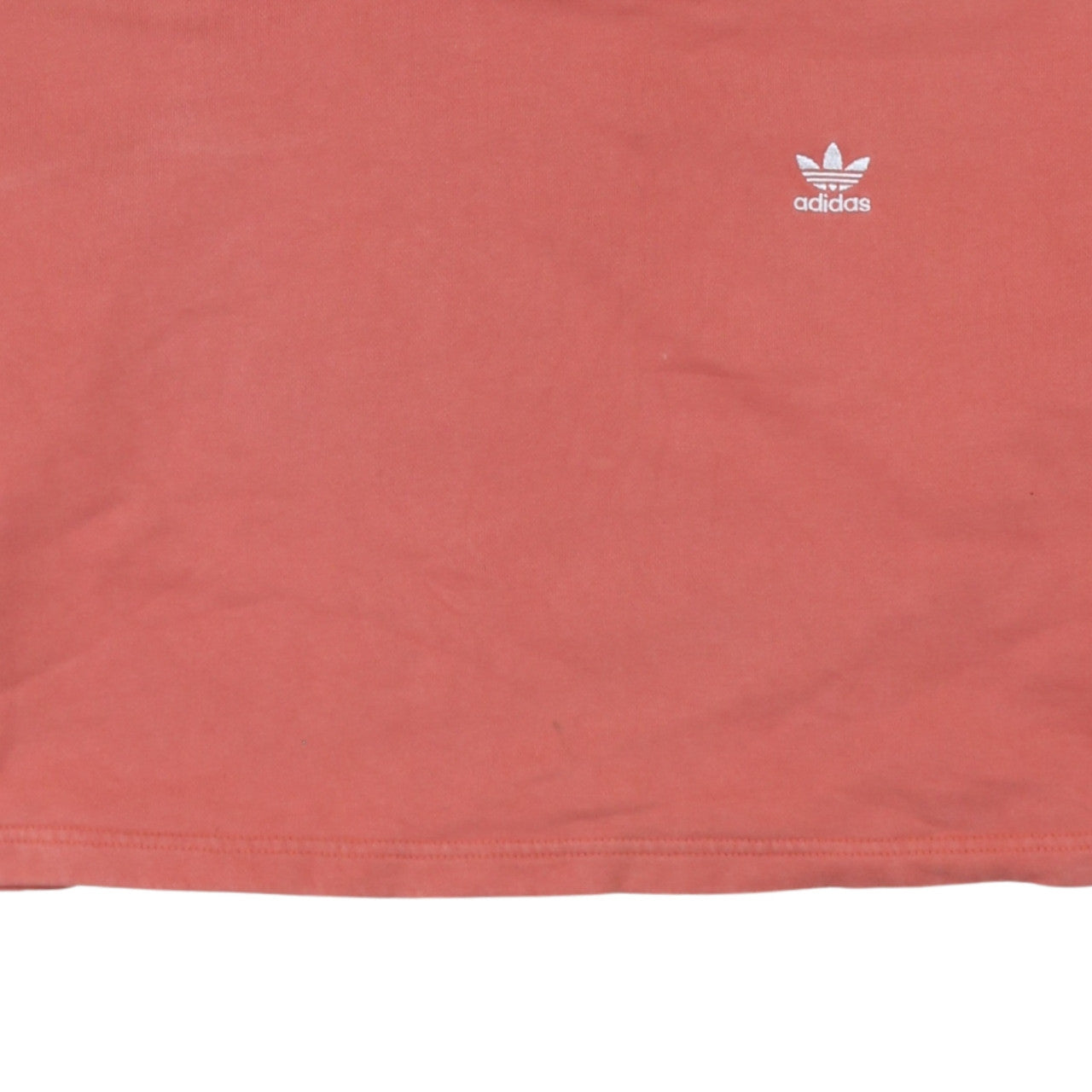Adidas Women’s Coral 3-Stripes Crop Hoodie Size 8 Cotton Pullover