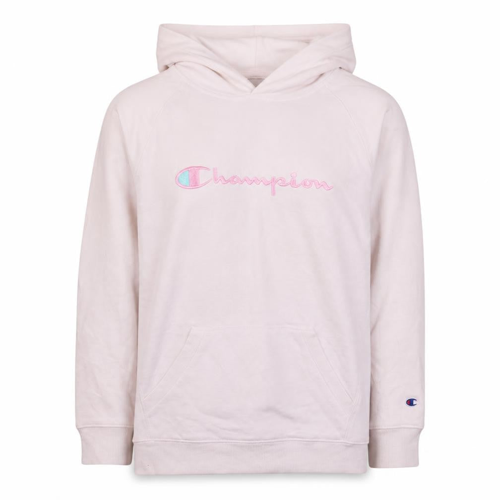 Champion Girls White XL Pullover Hoodie with Embroidered Logo