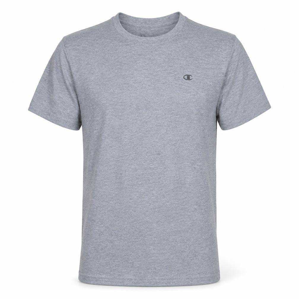 Champion Men's Grey Cotton Crew Neck Short Sleeve T-Shirt M