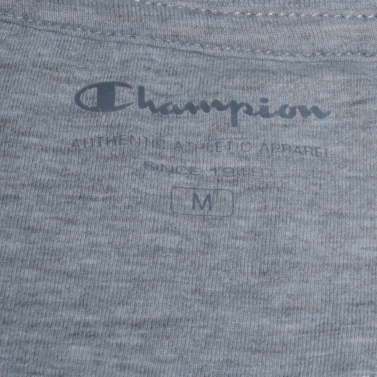 Champion Men's Grey Cotton Crew Neck Short Sleeve T-Shirt M