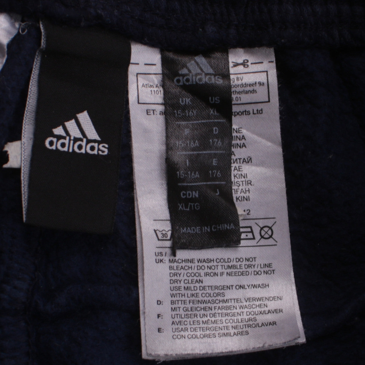 Adidas Boys Blue 15-16 Years Track Pants with Side Stripes
