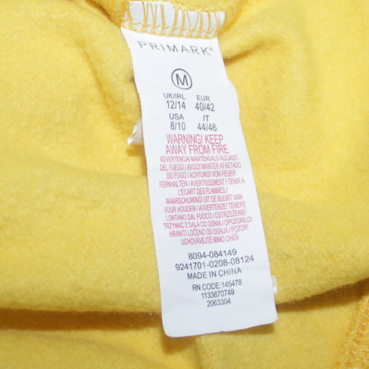 Disney Winnie the Pooh Yellow Sweatshirt Primark Women M 12/14