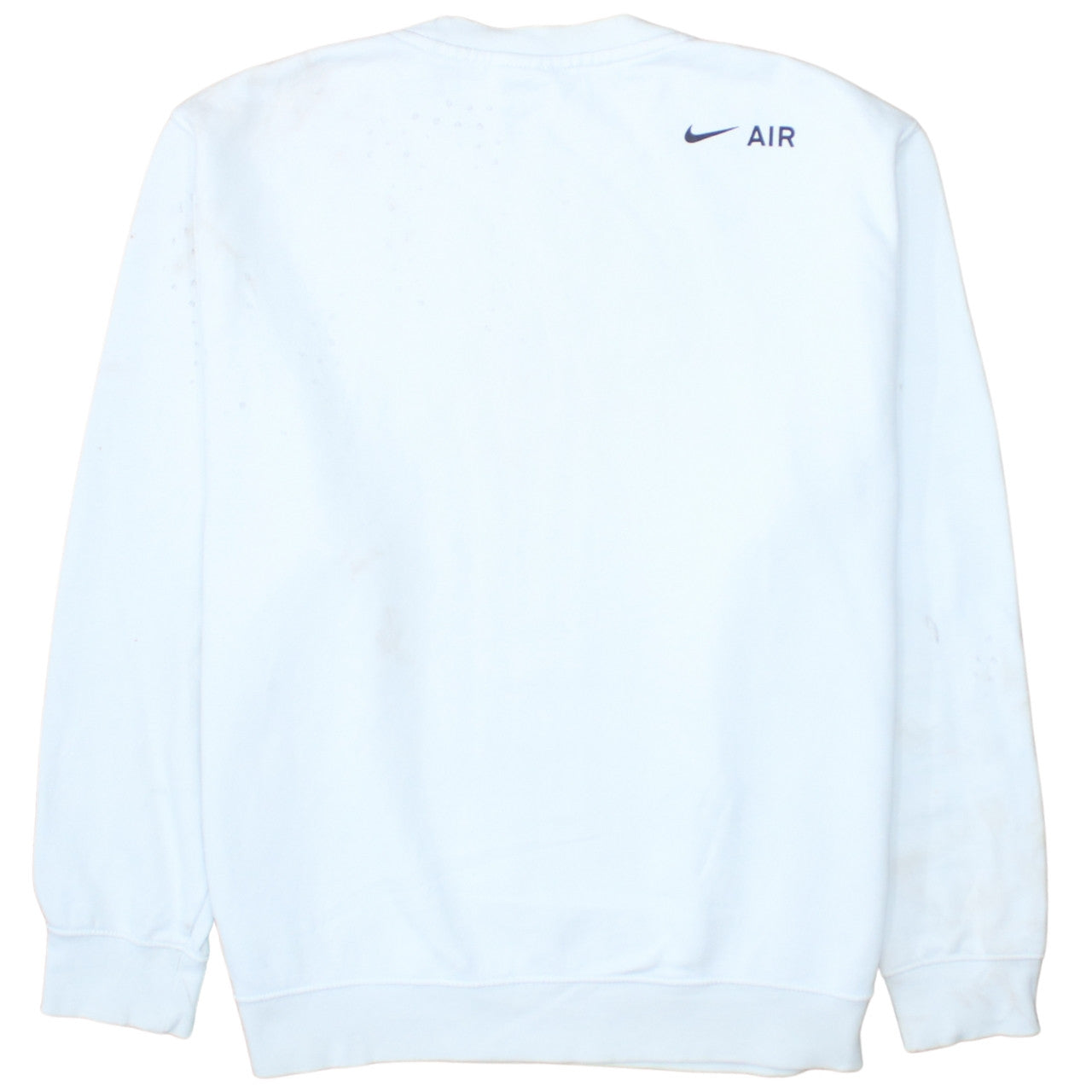 Nike Men's White AIR Logo Pullover Sweatshirt L