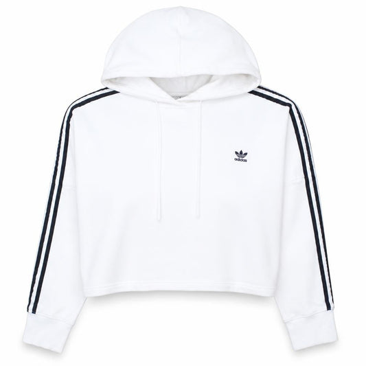 Adidas Women White Hooded Pullover Hoodie Size 18 Cotton Blend