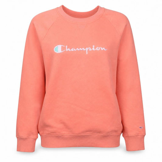 Champion Girls Pink XL Pullover Crew Neck Fleece Sweatshirt Logo Jumper