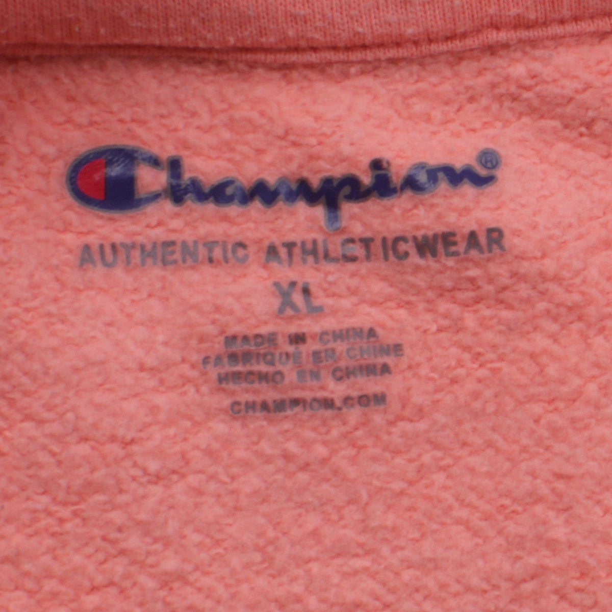 Champion Girls Pink XL Pullover Crew Neck Fleece Sweatshirt Logo Jumper
