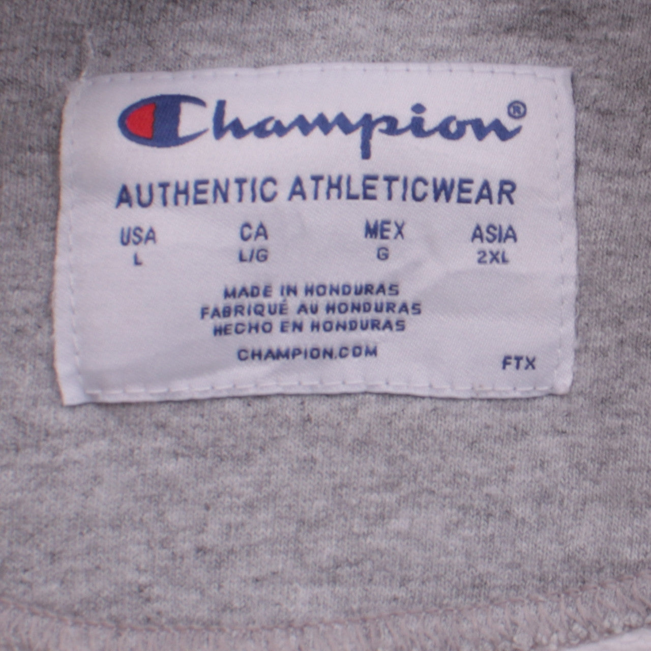 Champion Men's White Logo Crew Neck Pullover Sweatshirt L