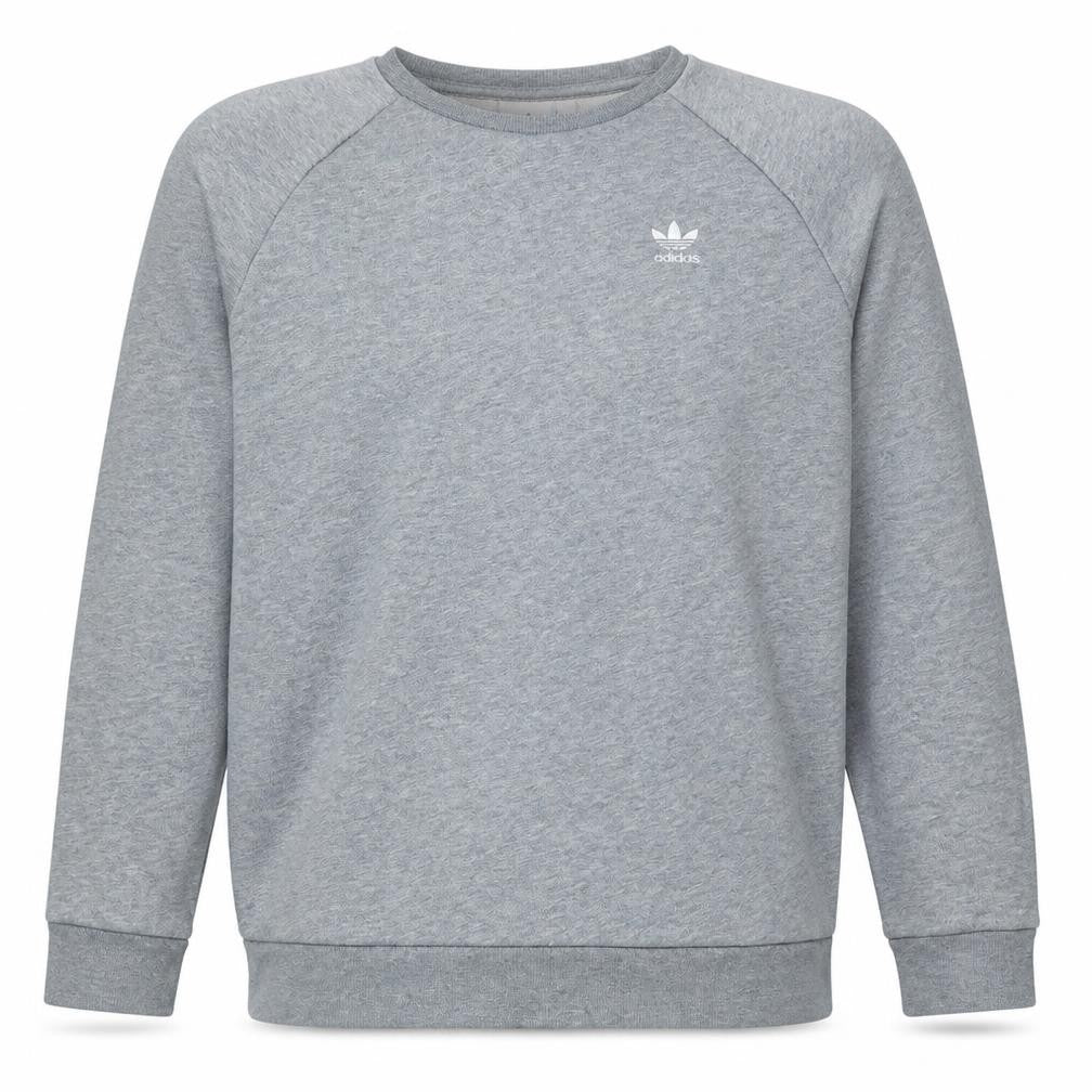 Adidas Men's Grey Crew Neck Pullover Sweatshirt Size S