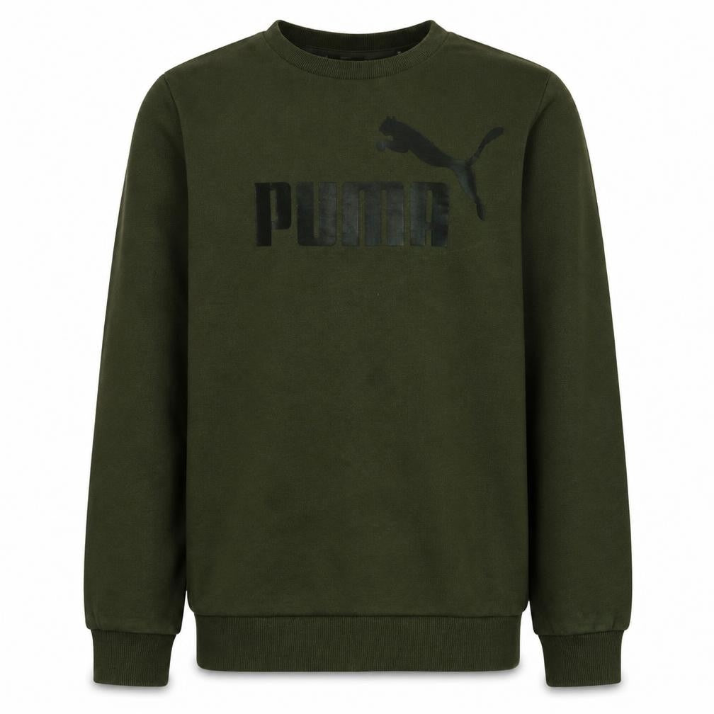 Puma Boys Green Logo Sweatshirt XL 13-14 Years Crew Neck Pullover