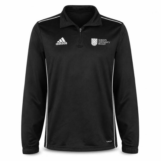 Adidas Men's Black XS 1/4 Zip Pullover Sweatshirt Queen's University Belfast