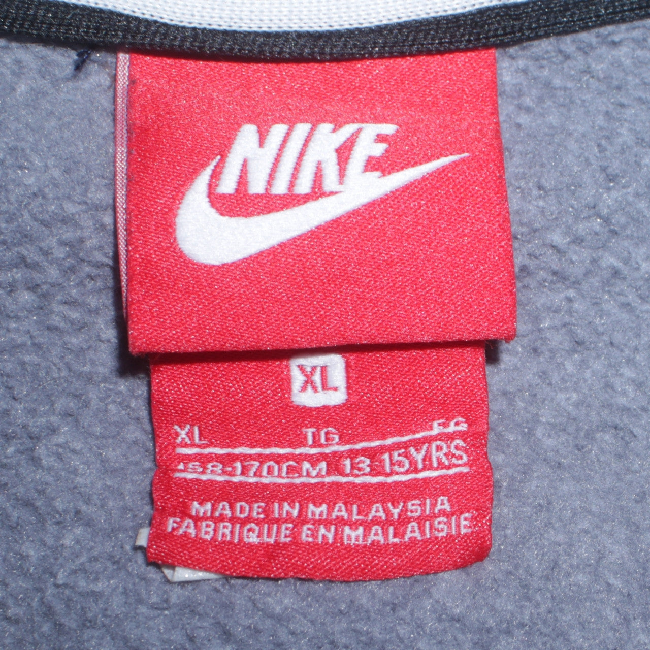 Nike Boys Grey & Navy Full Zip Hoodie XL (13-15 Years) Air Logo