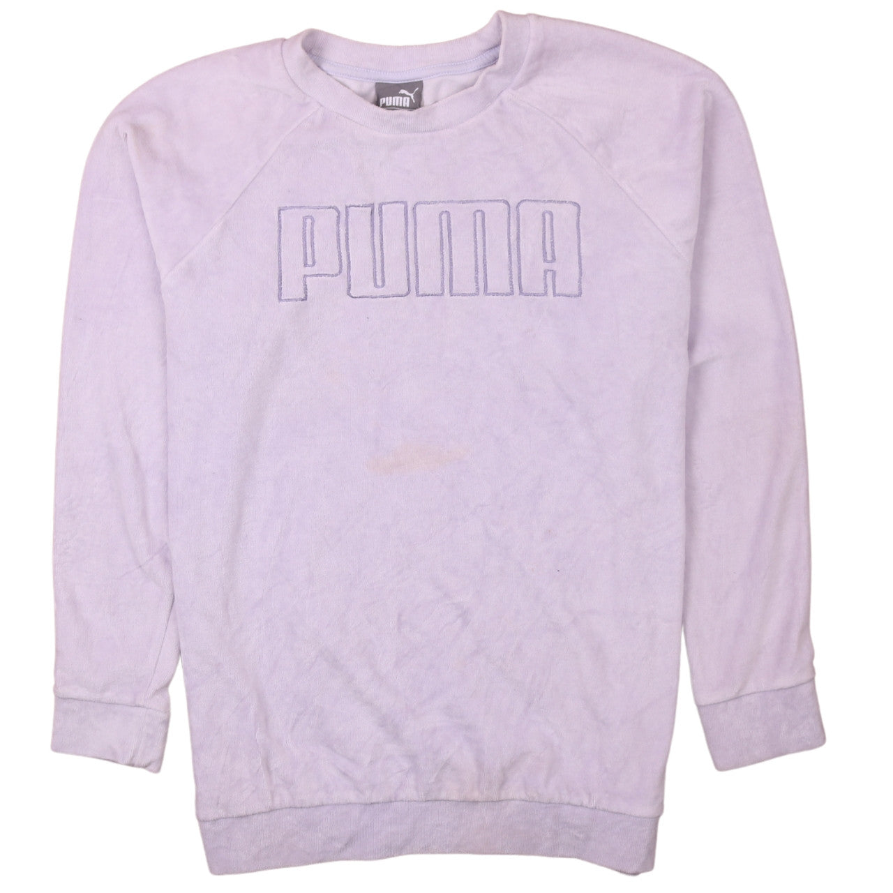 Puma Womens Lilac Crew Neck Logo Sweatshirt Size 10