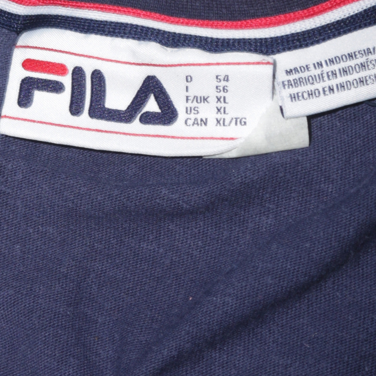FILA Men's XL Multicoloured Colourblock Crew Neck Cotton T-Shirt