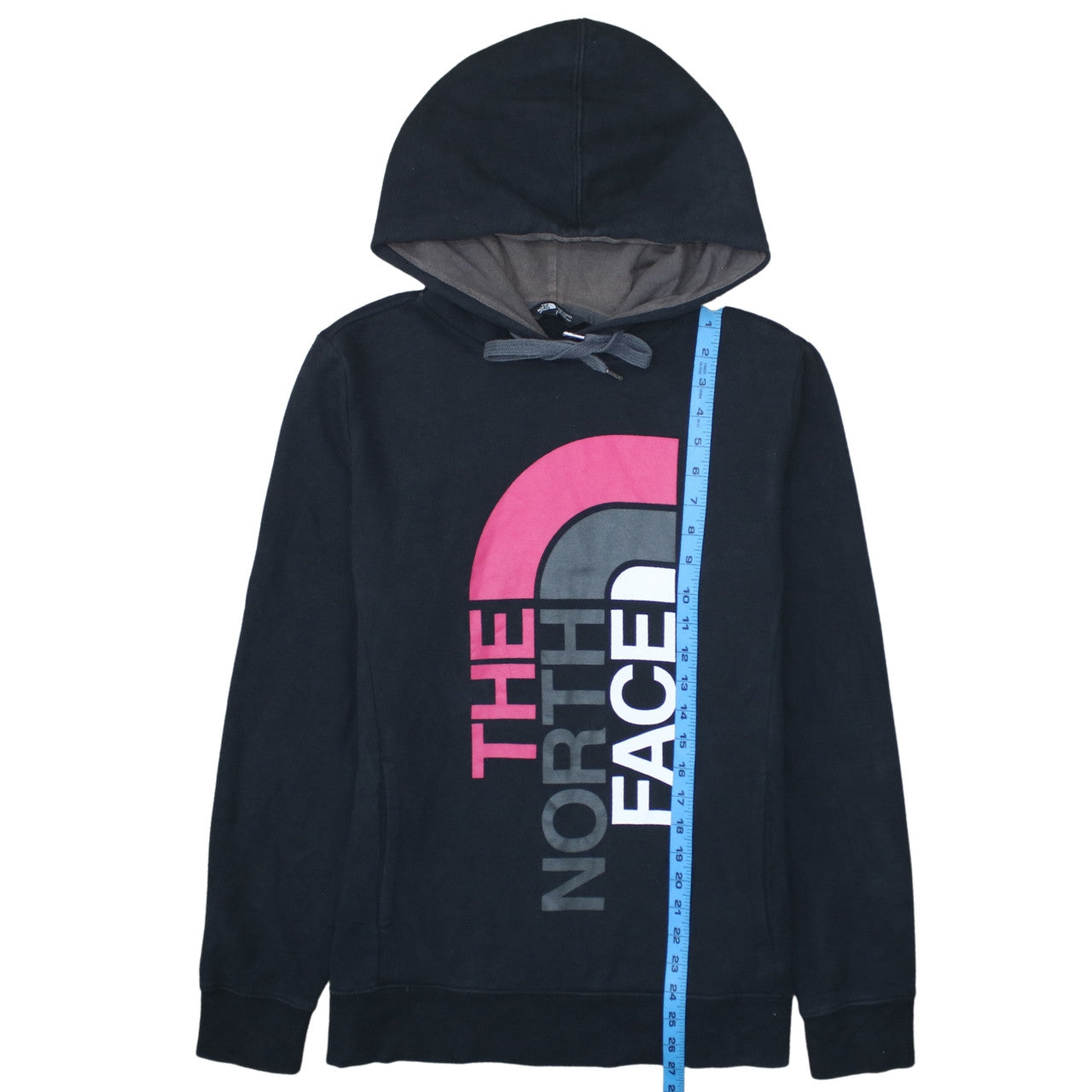 The North Face Women's Black Pullover Hoodie Size S Graphic Logo Cotton Blend
