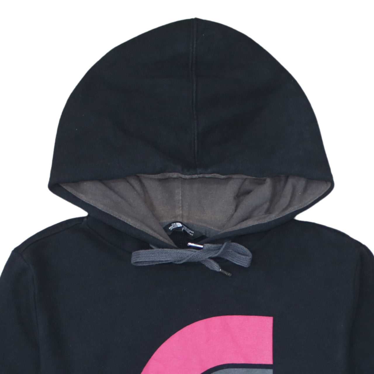 The North Face Women's Black Pullover Hoodie Size S Graphic Logo Cotton Blend