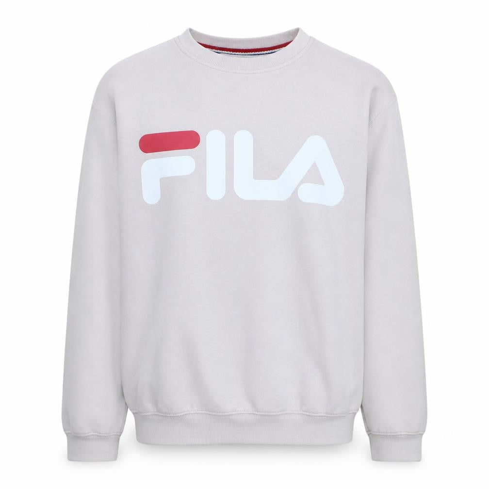 Fila Womens Beige Small Logo Crew Neck Pullover Sweatshirt