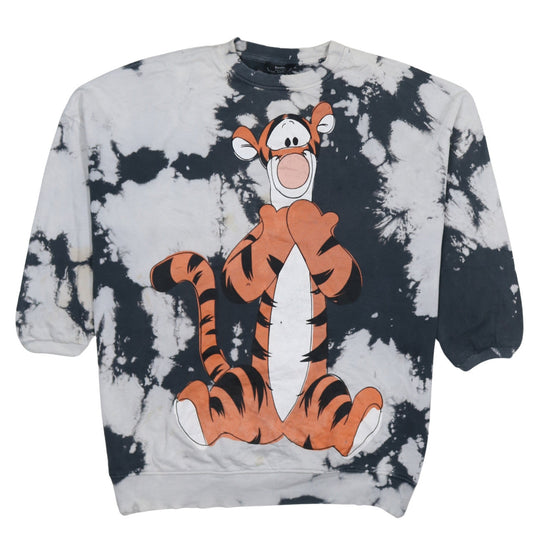 Bershka Women’s Grey Tie Dye Tigger Pullover Sweatshirt XS