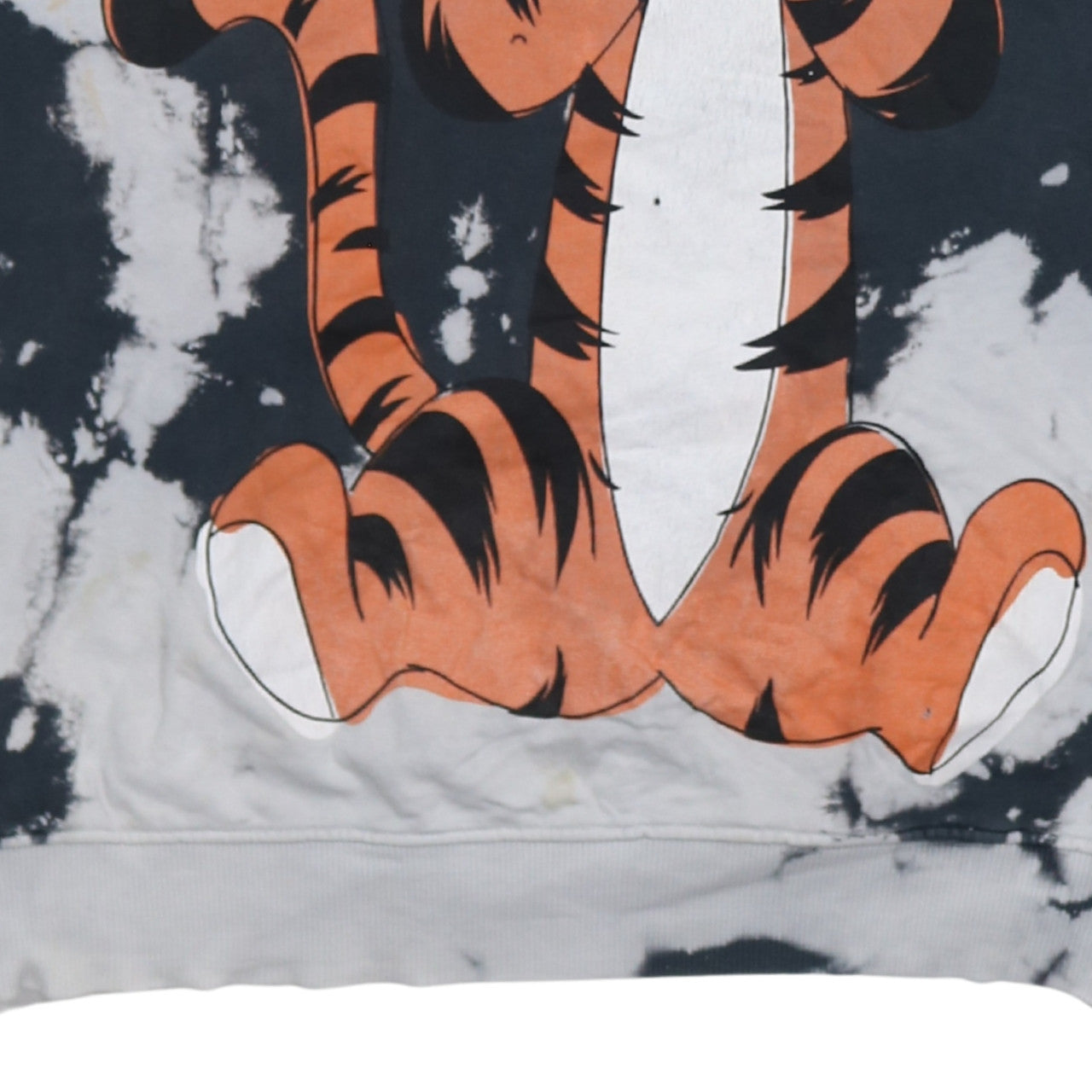 Bershka Women’s Grey Tie Dye Tigger Pullover Sweatshirt XS