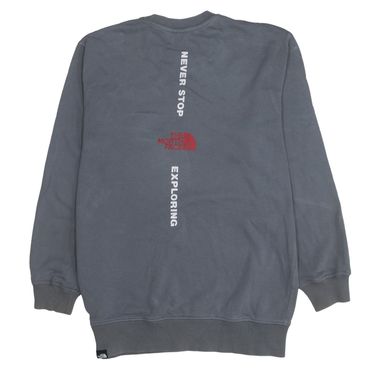 The North Face Men's Grey Logo Crew Neck Pullover Sweatshirt M