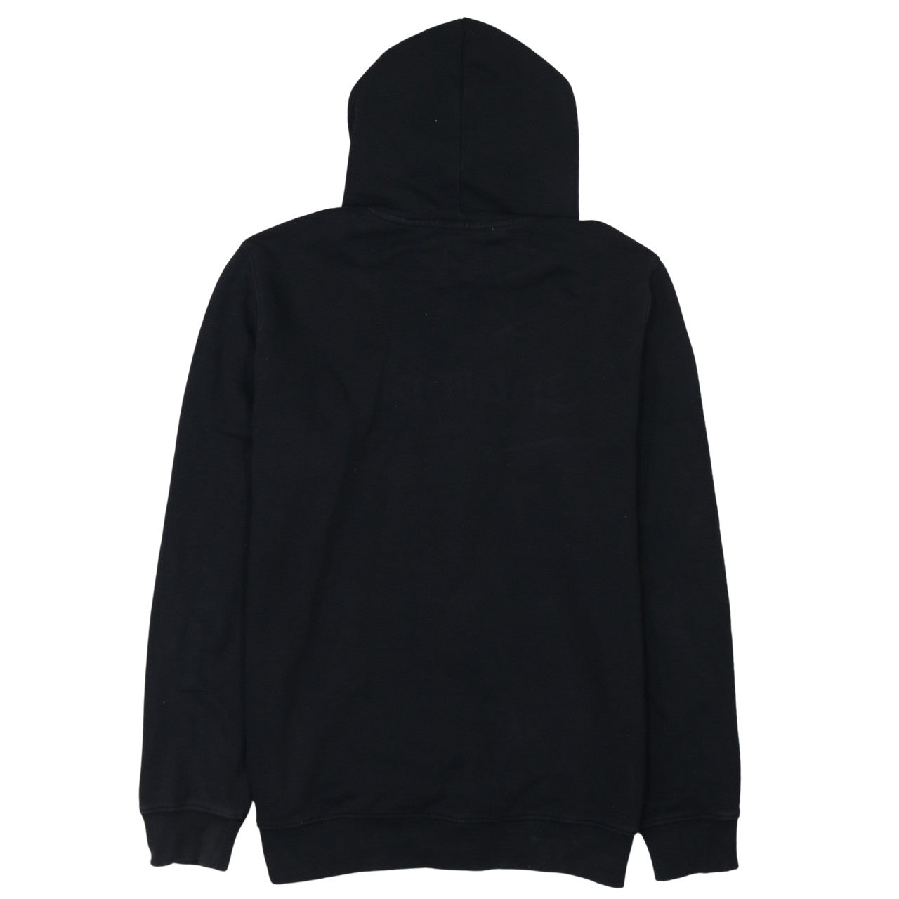 Champion Women Black Hoodie L Pullover Embroidered Logo Cotton Blend