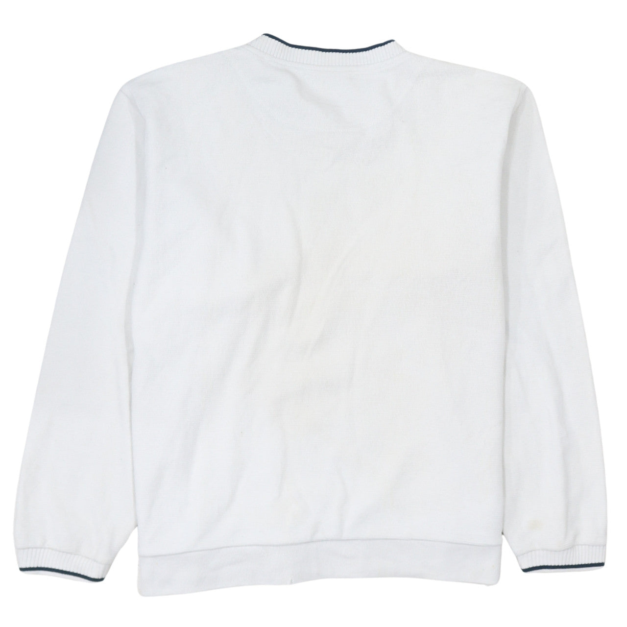 Champion Men's White V-Neck Pullover Jumper L Classic Knit