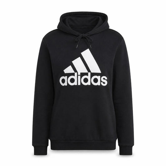 Adidas Women Black L Pullover Hoodie Sweatshirt with Logo
