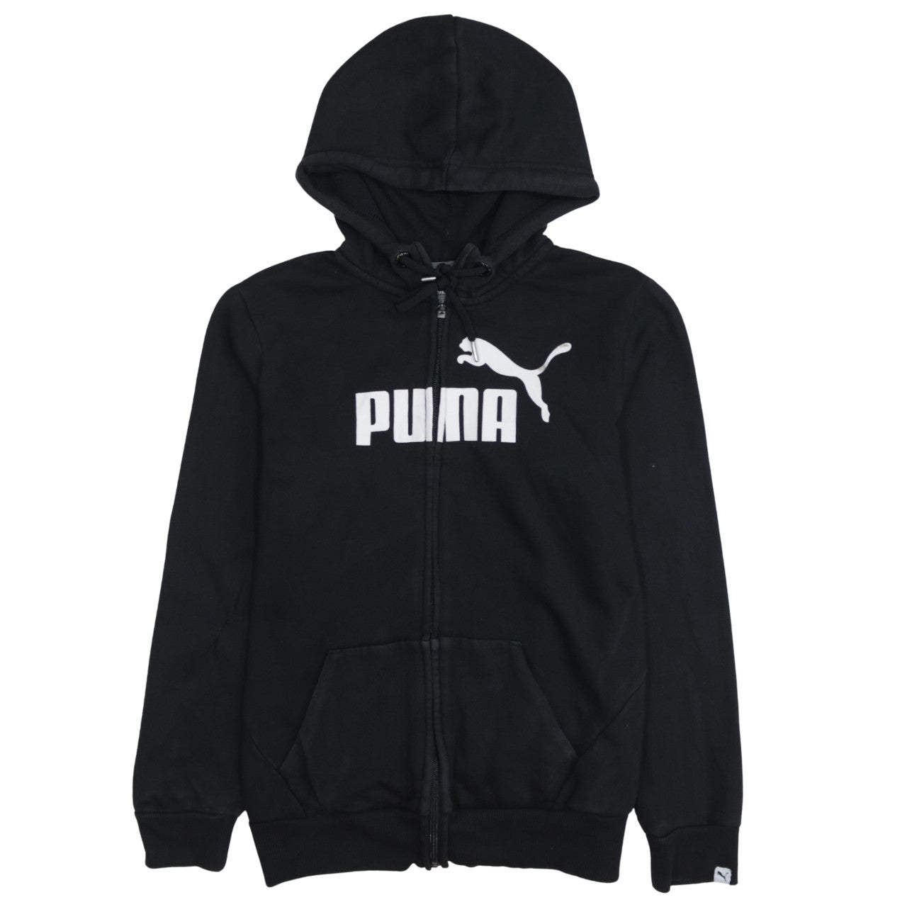 Puma Men's Black Full Zip Hoodie Size M Classic Logo Style
