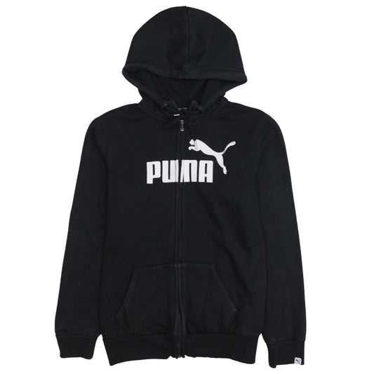 Puma Men's Black Full Zip Hoodie Size M Classic Logo Style