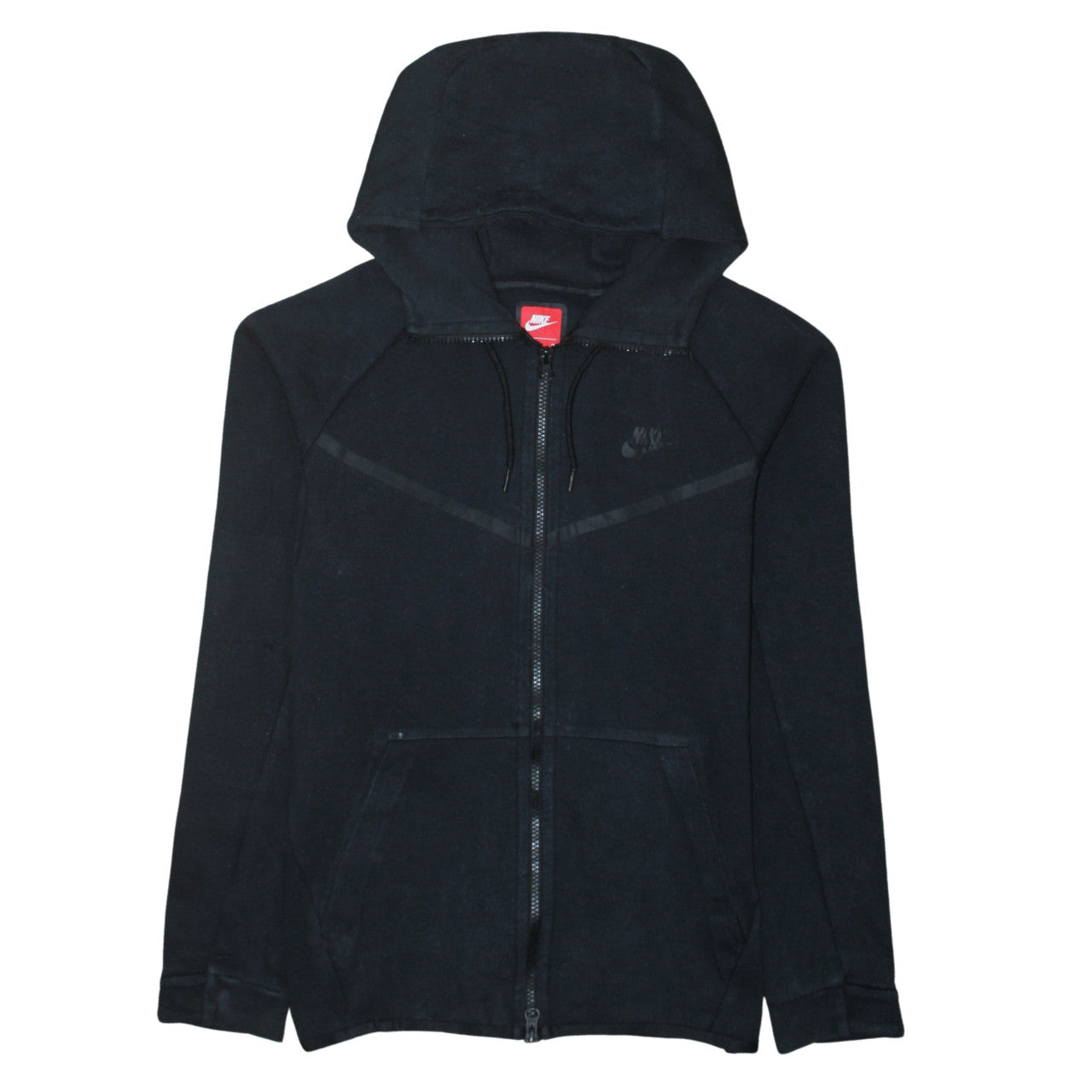 Nike Men's Black Small Full Zip Hoodie Cotton Blend