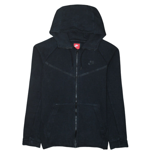 Nike Men's Black Small Full Zip Hoodie Cotton Blend