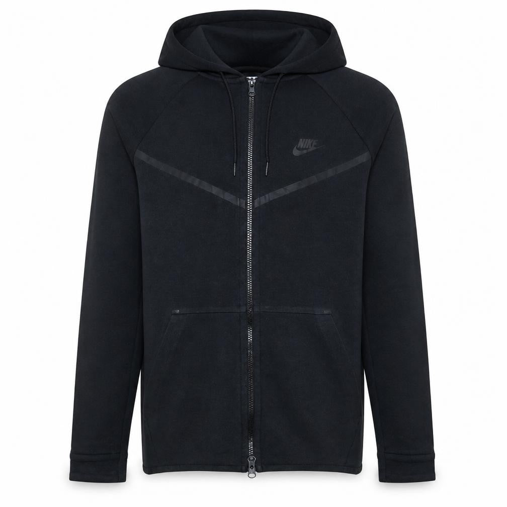 Nike Men's Black Small Full Zip Hoodie Cotton Blend