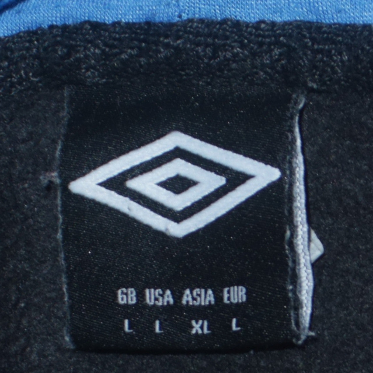 Umbro Men’s Black Full Zip Hoodie L Hooded Sports Sweatshirt