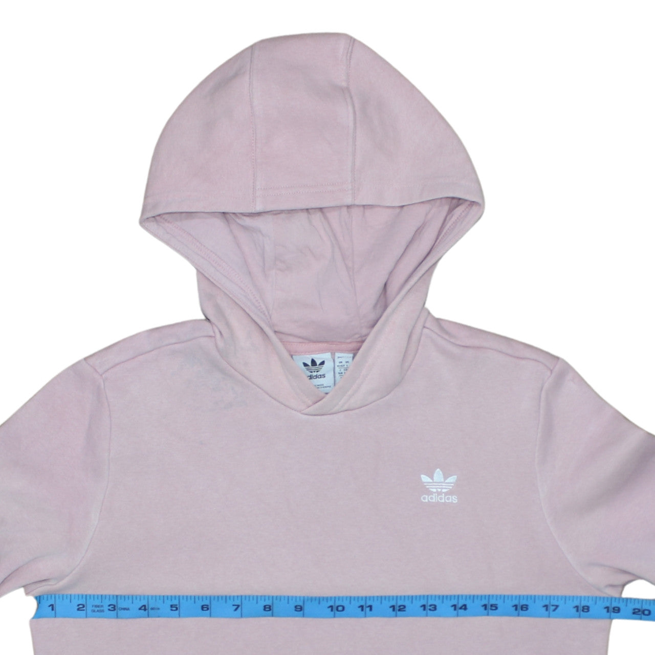 Adidas Girls Pink Pullover Hoodie 13-14 Years Regular Fit Logo Fleece