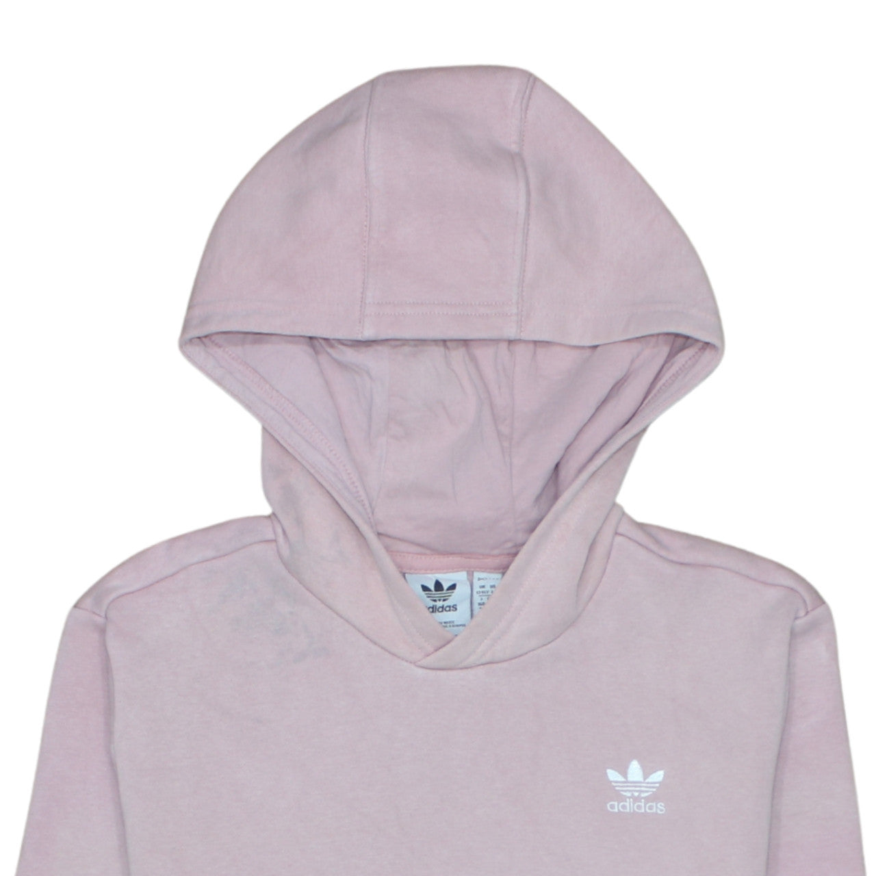 Adidas Girls Pink Pullover Hoodie 13-14 Years Regular Fit Logo Fleece
