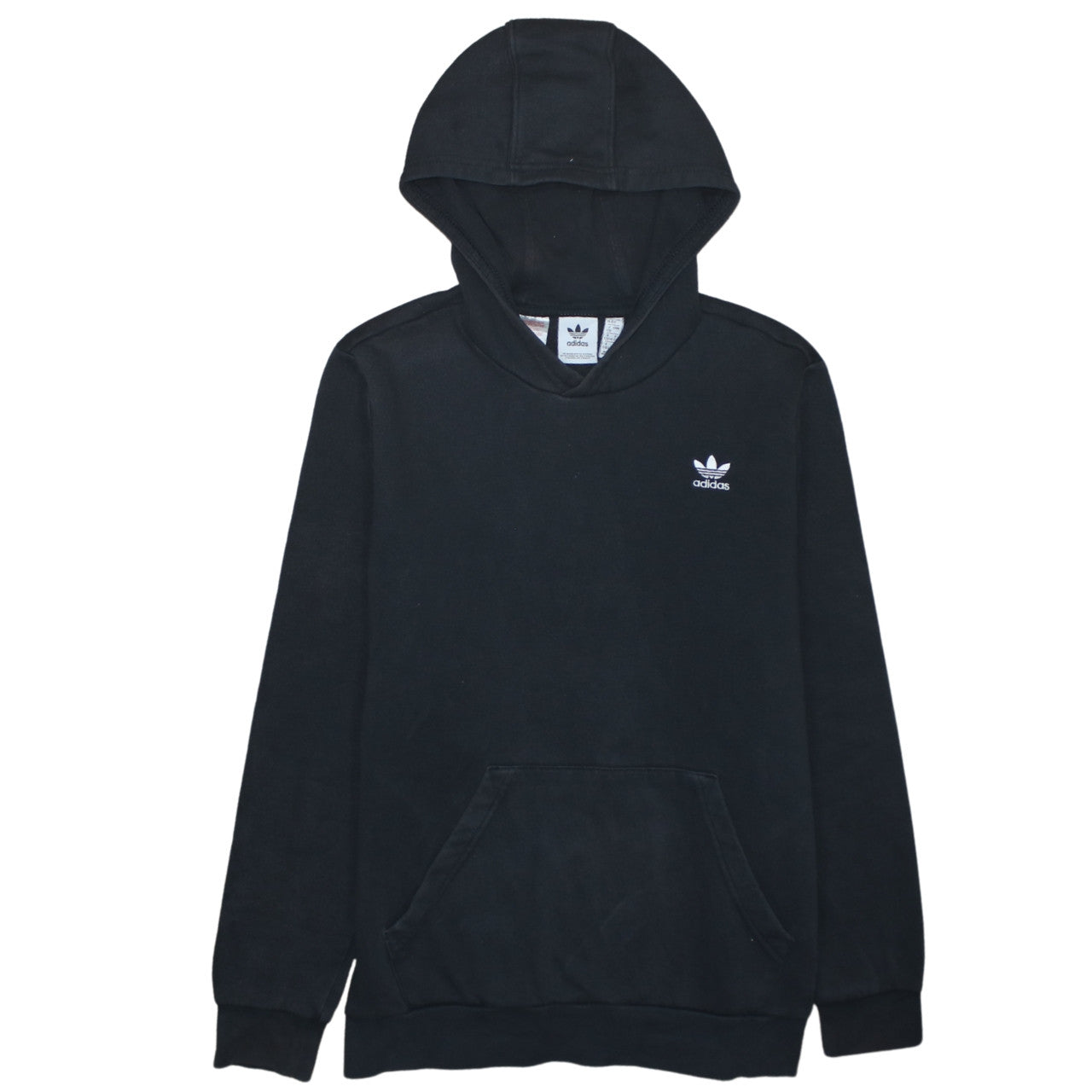 Adidas Boys Black Pullover Hoodie 14 Years Classic Trefoil Sweatshirt